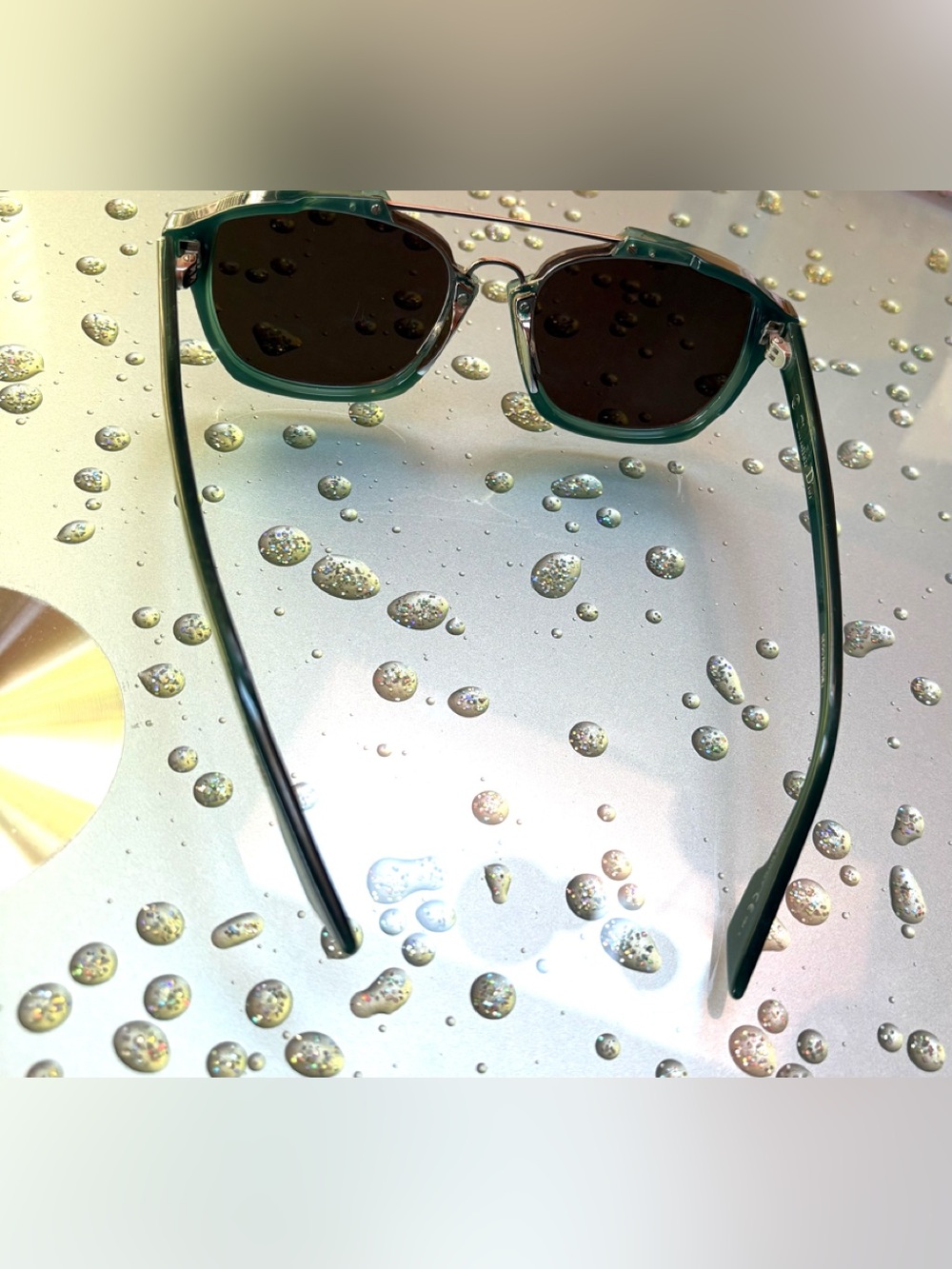Dior Green Frames with Mirror Lenses Sunglasses - Picture 7 of 8